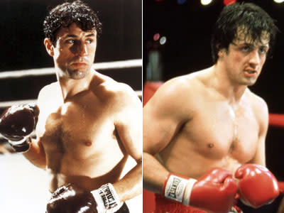 Robert De Niro in 'Raging Bull' and Sylvester Stallone in 'Rocky' 