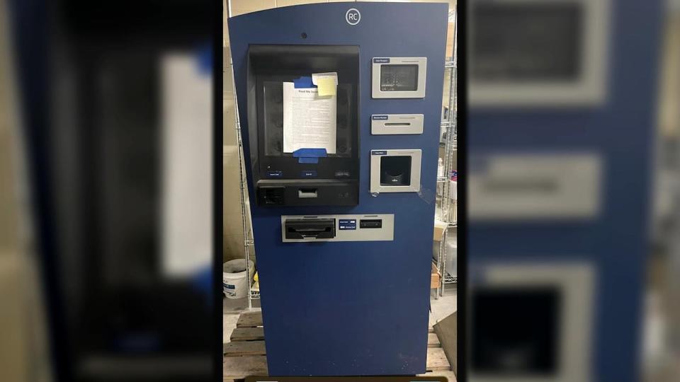 RCMP supplied a photo of this Bitcoin ATM machine, used to convert cash to cryptocurrency.