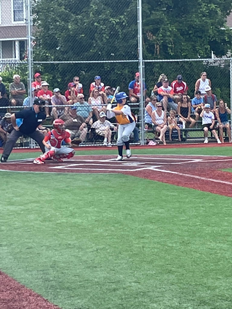 Weymouth's Eric Murray sizes up a pitch during the Cal Ripken 12U World Series in Waterville, Maine.