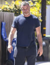 <p>Liev Schreiber takes a stroll on Friday in Los Angeles.</p>