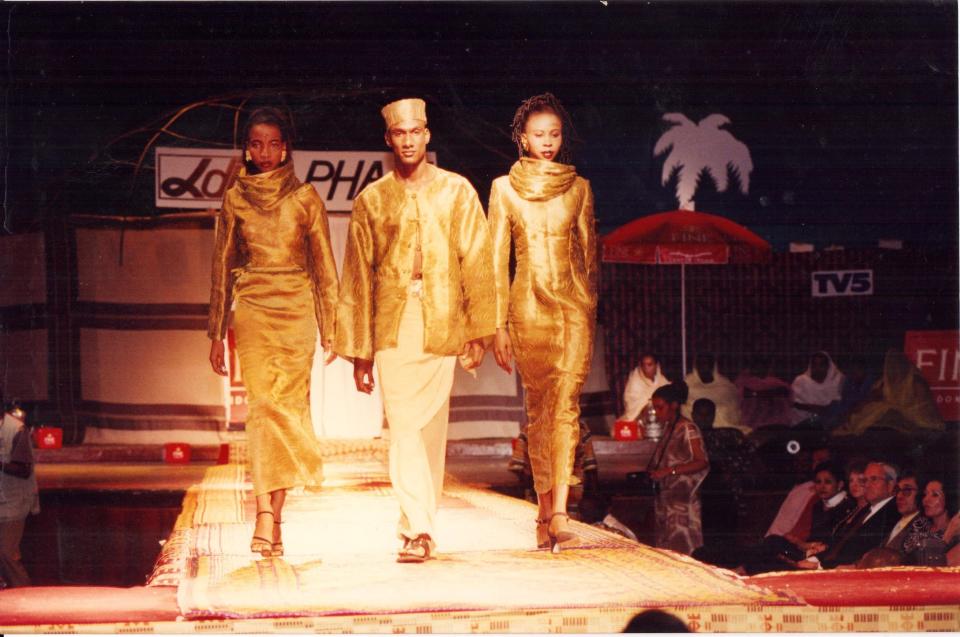 Alphadi, otherwise known as the ‘Magician of the Desert’ in Nigeria — a shot from his 1992-3 runway show. - Credit: Courtesy of the V&A