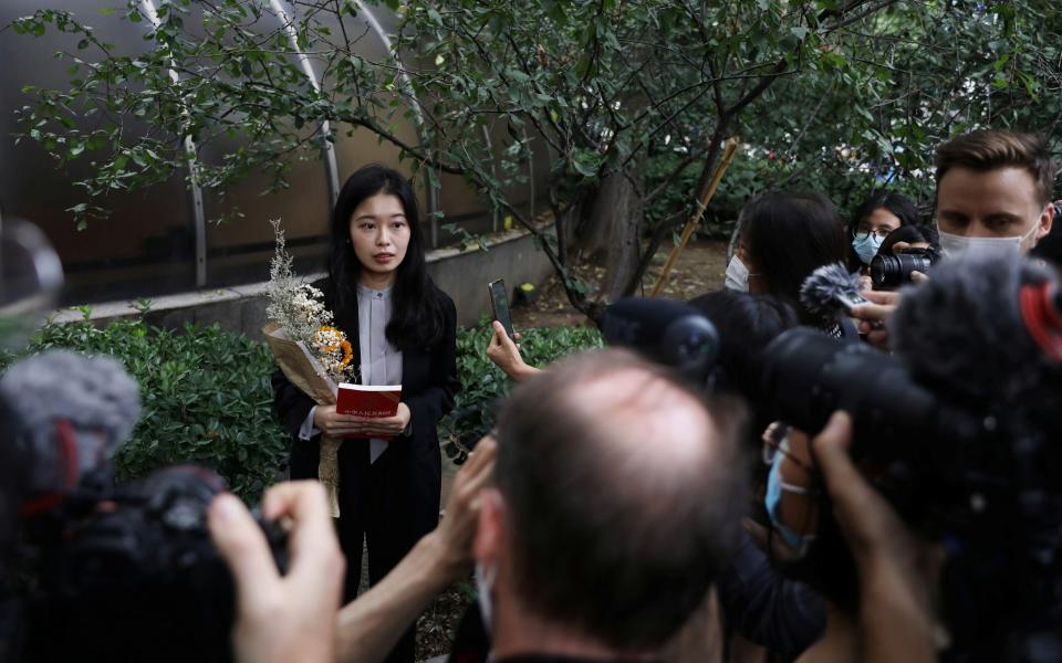 Foreign Office 'urgently' looking into disappearance of Chinese #MeToo activist due to study in UK - TINGSHU WANG /REUTERS