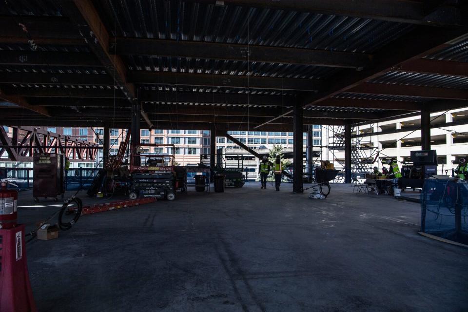 Stage one of construction at Firstbank Stadium at Vanderbilt University in Nashville, Tenn., Wednesday, Oct. 18, 2023.