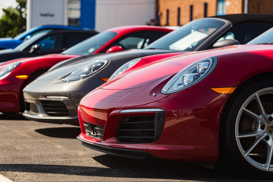 Halifax, Canada - July 29, 2018 - Porsche 911 Carrera S at the Porsche of Halifax dealership on Kempt road in Halifax's North End.