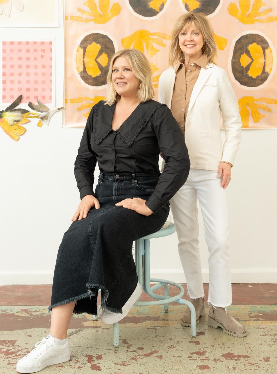 Greenville artists Liz Rundorff Smith and Teresa Roche collaborated to create the Alchemy wallpaper collection.