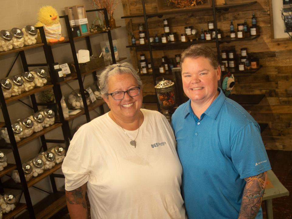 Anjannette, left, and Torrie Dreier, owners of 865 Candle at 6204 Chapman Highway on Wednesday, September 13, 2023.