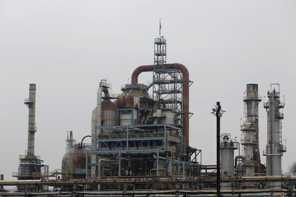 The ConocoPhillips refinery is shown, Tuesday, May 1, 2012, in Trainer, Pa. Delta Air Lines Inc. Monday, said it will buy the refinery as part of an unprecedented deal that it hopes will cut its jet fuel bill. (AP Photo/Matt Rourke)