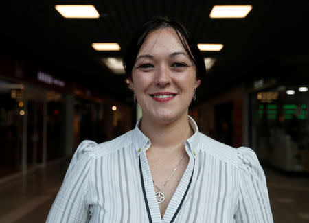 Former Labour candidate, Kate Watson, poses for a photograph in the Glasgow East constituency, in Glasgow, Scotland, September 29, 2017. Photograph taken on September 29, 2017. REUTERS/Russell Cheyne