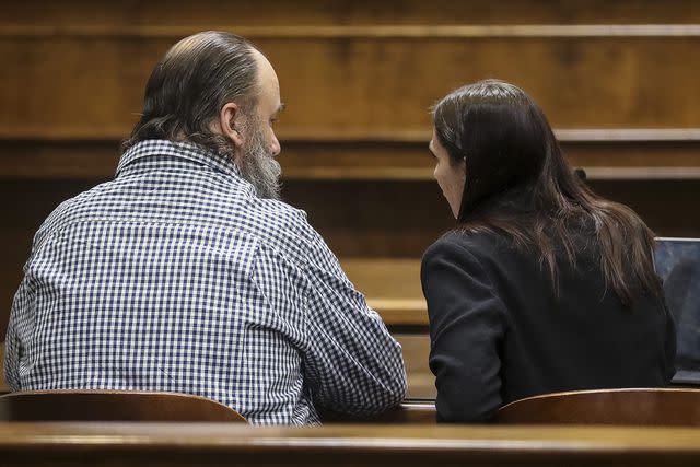 <p>Tork Mason/USA TODAY NETWORK-Wisconsin</p> Richard Sotka is seen talking to his defense attorney in court