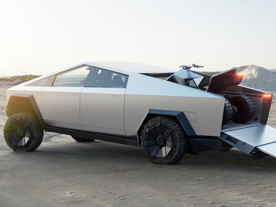 Tesla first unveiled the Cybertruck in 2019 alongside an all-electric quad bike (Tesla)