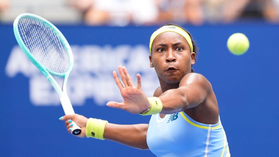 Gauff rallied to force a third set against Navarro, but her US Open title defense comes up short. - Robert Deutsch/USA Today/Reuters