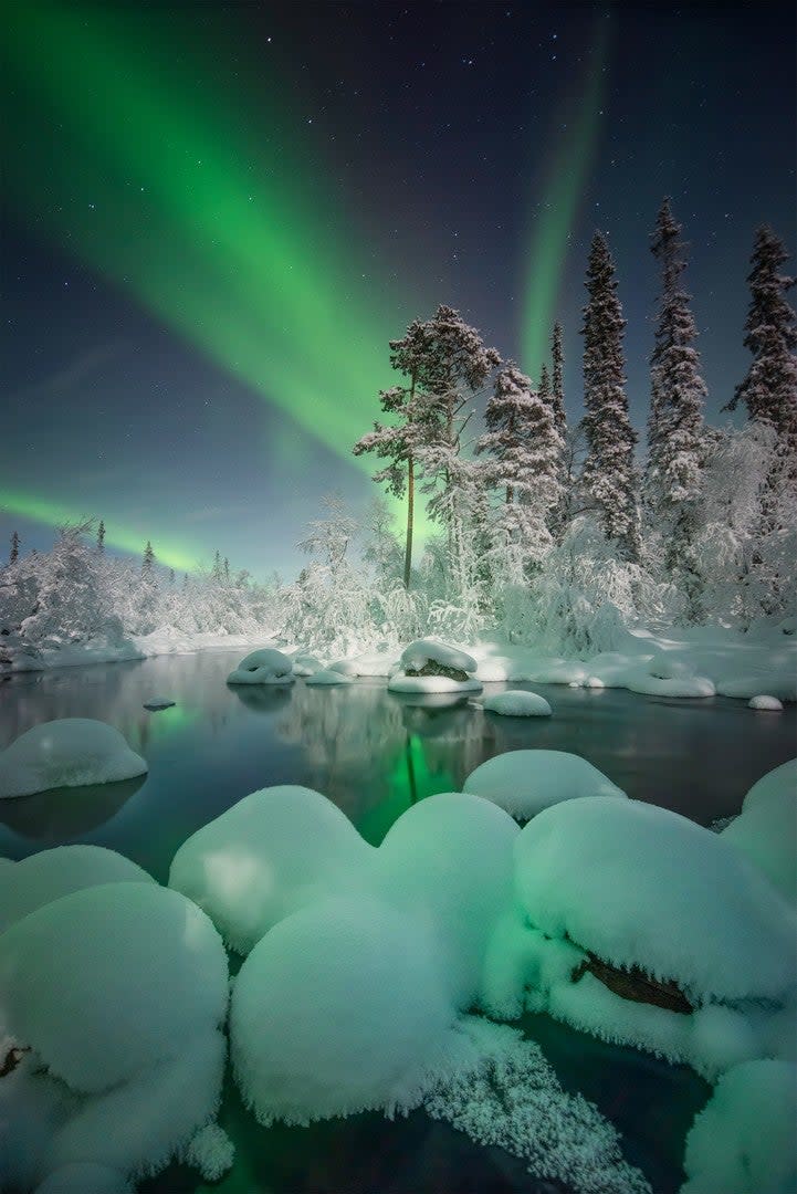 The Aurora Borealis over Russia.