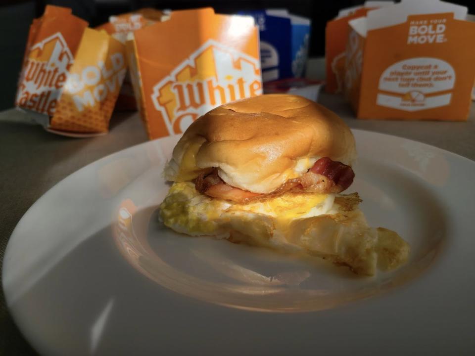 white castle bacon slider