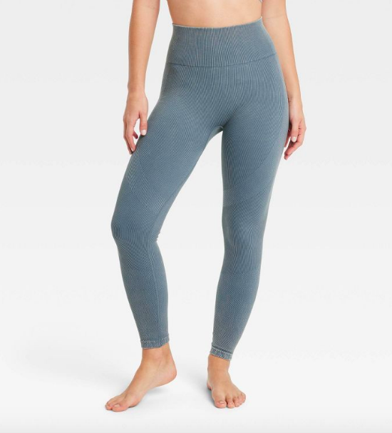 High-Rise Ribbed Seamless 7/8 Jeggings