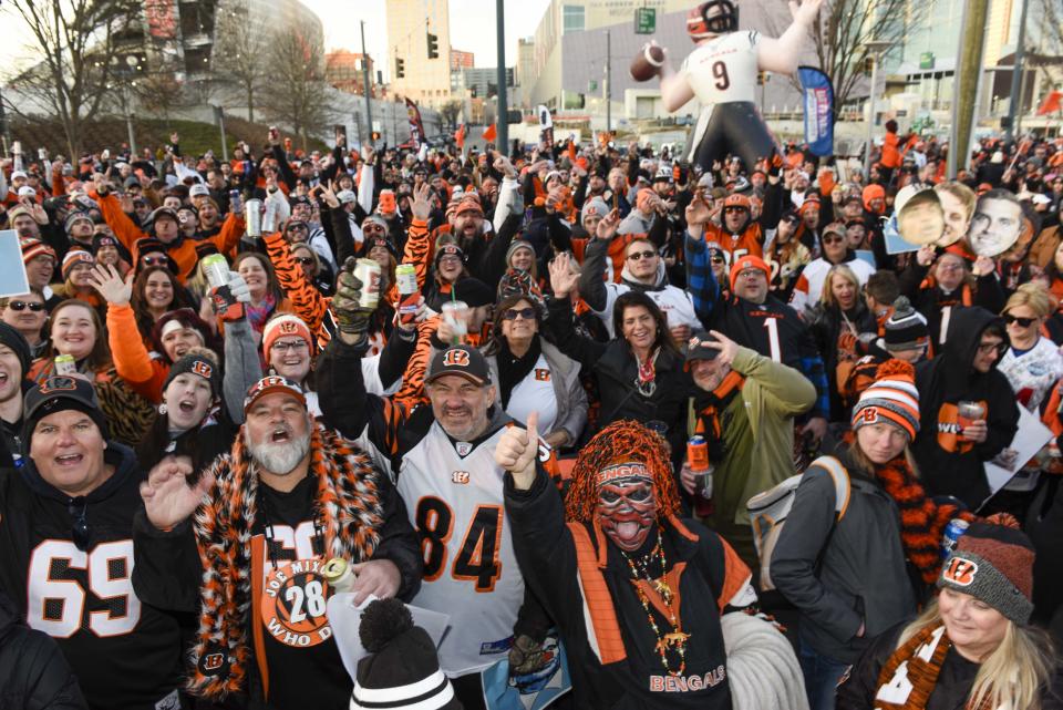 Bengals fans really know how to tailgate. Pictured: Bengal Jim's "Before the Roar" Tailgate Experience in Lot E on January 15, 2023.