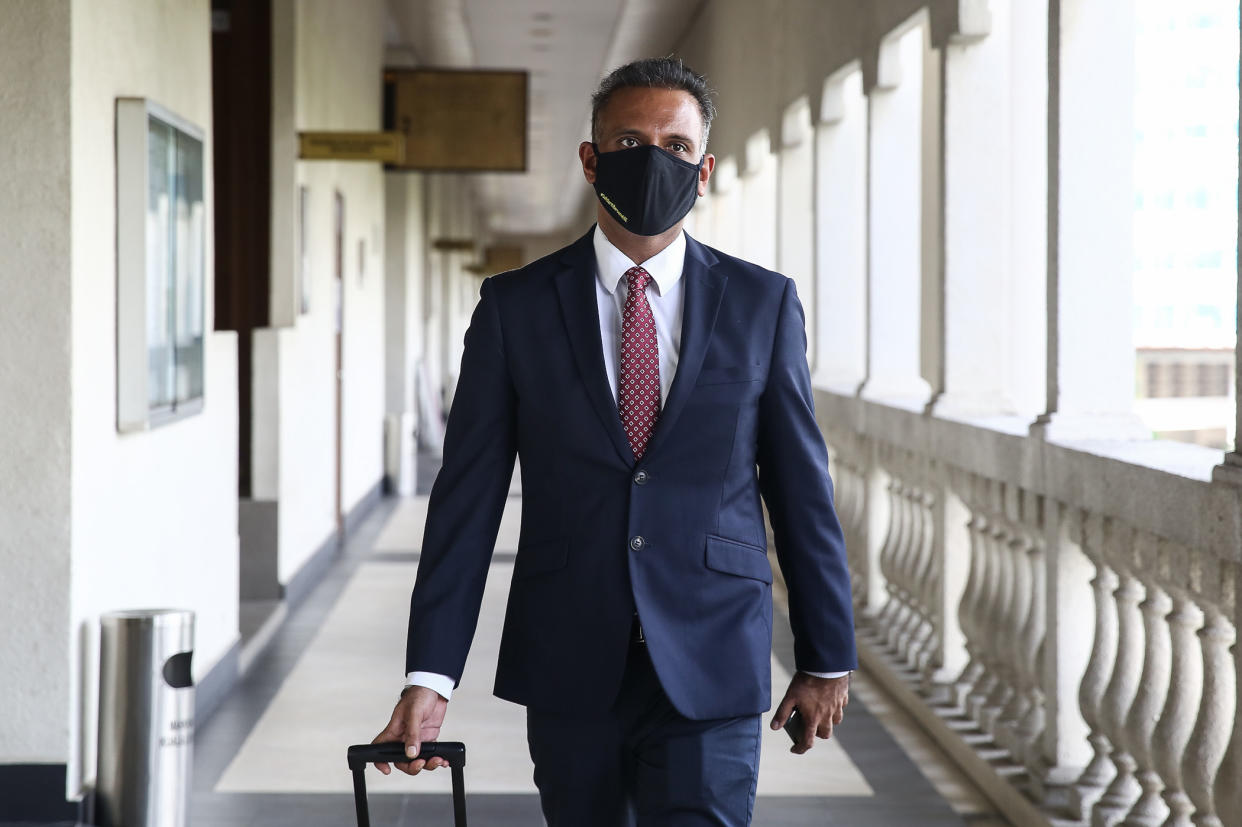 Lawyer Ramkarpal Singh is pictured at the Kuala Lumpur High Court September 9, 2020. — Picture by Yusof Mat Isa