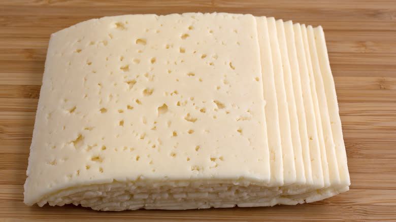 Slices of Havarti cheese