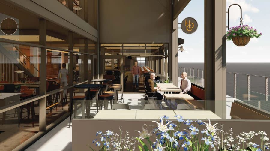 Renderings of a planned Heritage Distilling Company tasting room in Coos Bay. May 16, 2024 (courtesy The Mill Casino).
