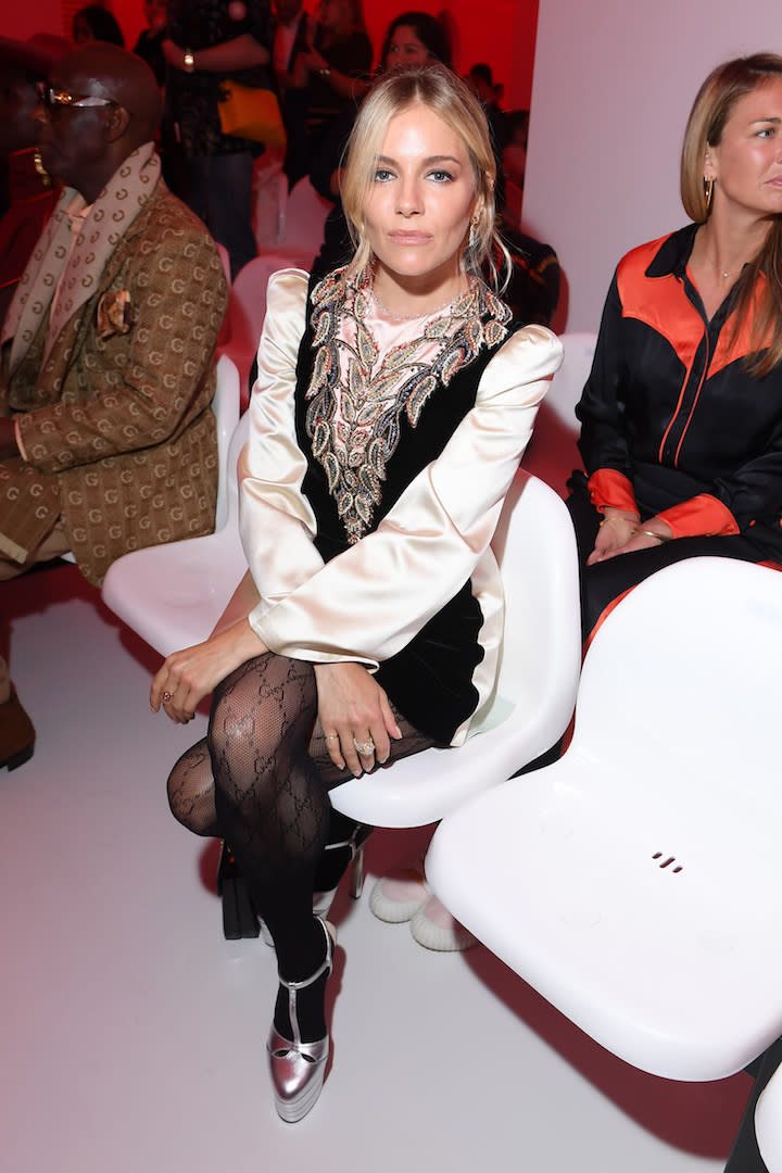 Sienna Miller at the Gucci September 2019 show at MFW