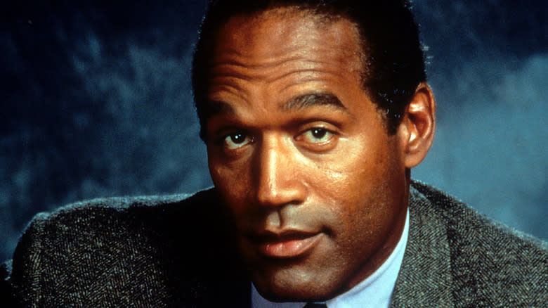 O.J. Simpson against blue background