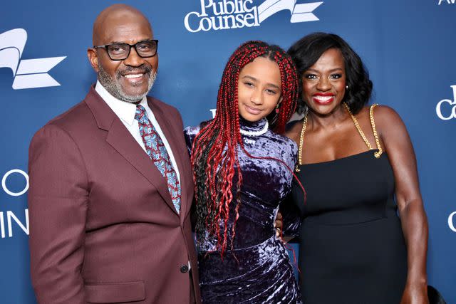 Robin L Marshall/Getty Viola Davis with her family