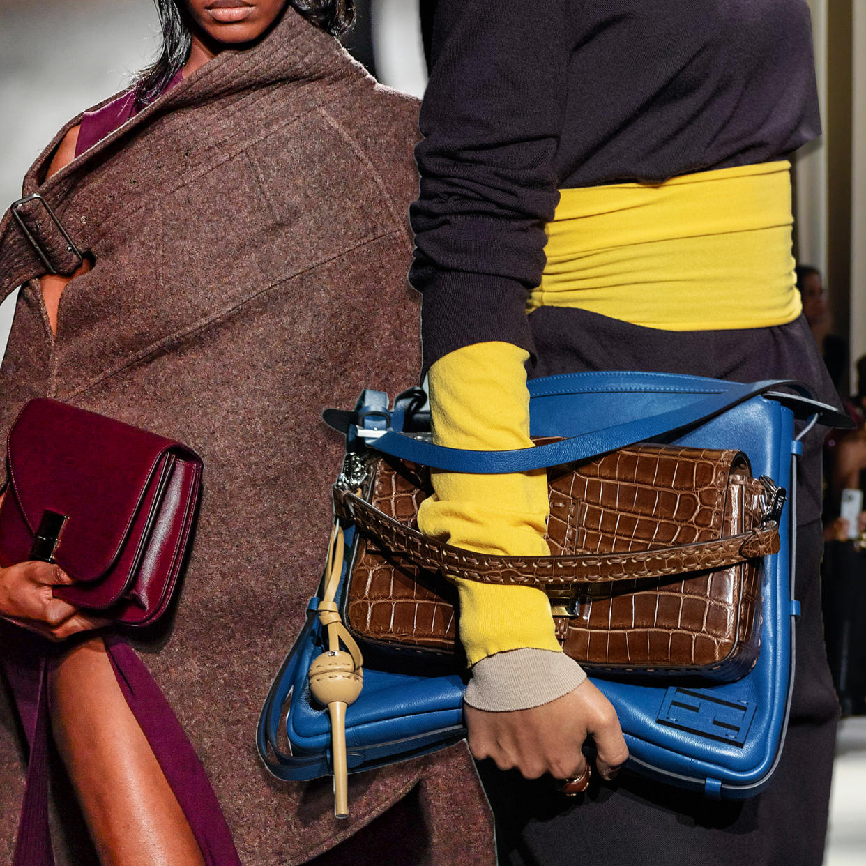  Fall 2024 Bag Trend seen at Fendi, Gucci, and Ferragamo. 