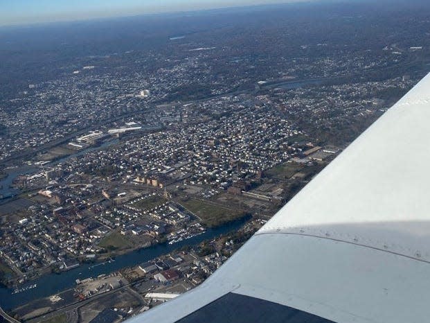 Flying with my pilot boyfriend.