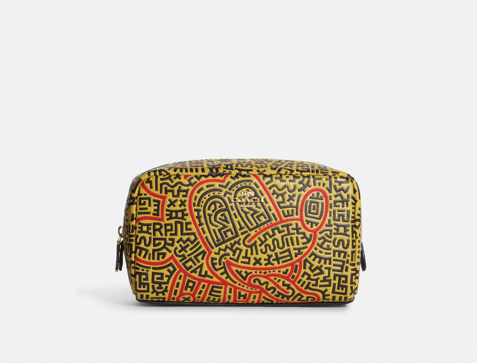 Disney Mickey Mouse X Keith Haring Small Boxy Cosmetic Case (Photo via Coach Outlet)