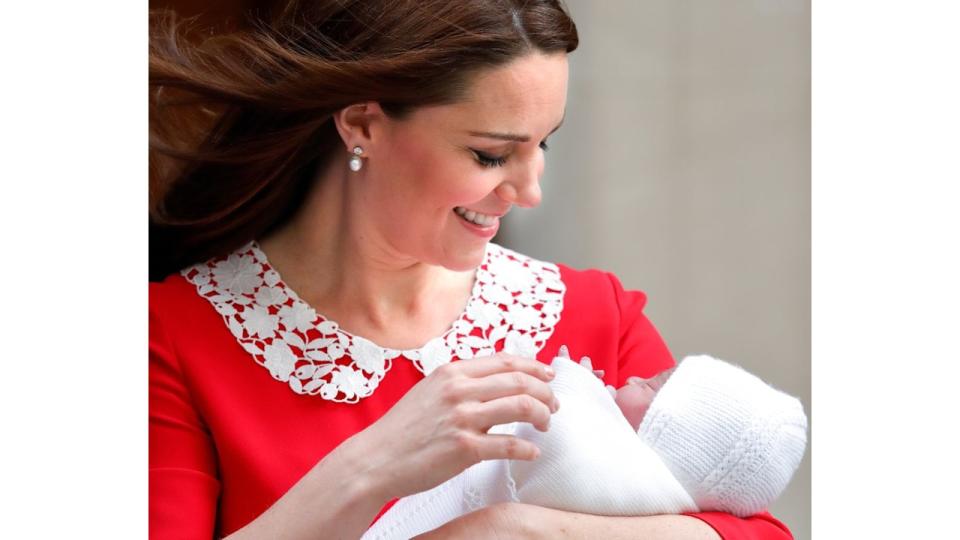 Princess Kate carrying a baby Prince Louis