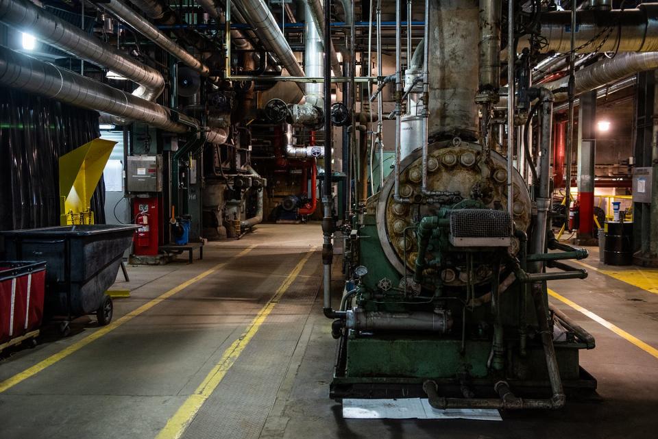 A boiler feed pump on a lower elevation at the Danskammer plant in the town of Newburgh is seen in this Oct. 29, 2019 file photo.