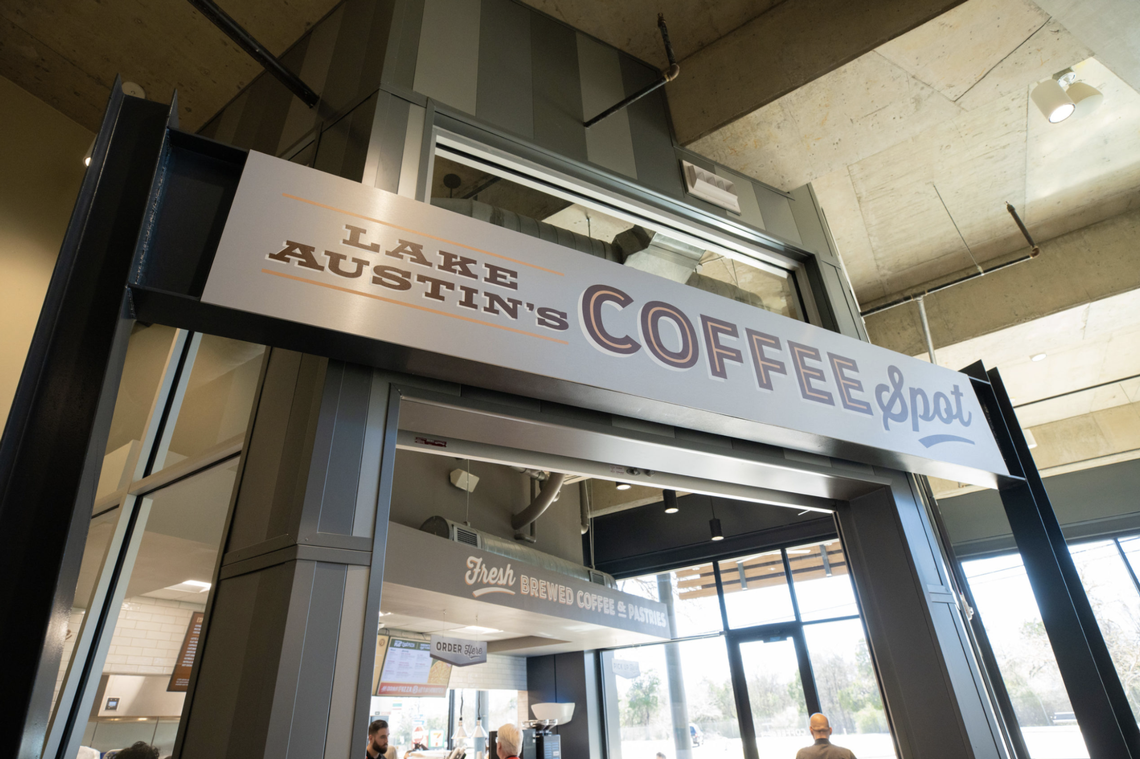 Lake Austin’s Coffee Spot serves specialty coffee, baked goods, daily-made pastries and breakfast tacos.