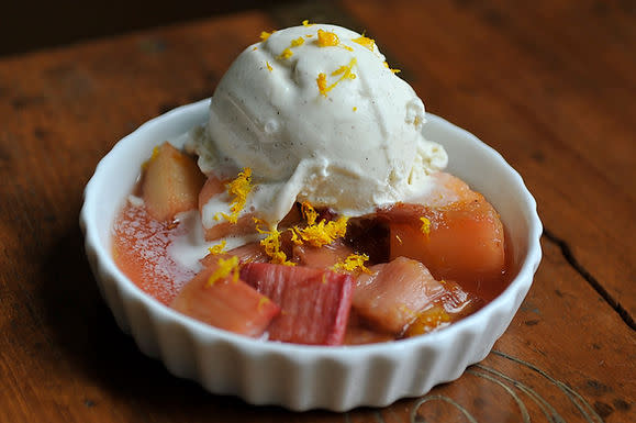 Rhubarb with Earl Grey Tea, Cardamom, and Orange Zest