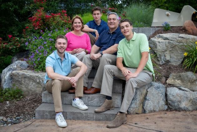 The Ritter family in 2021. (Clockwise from bottom left: Austin, Geralyn, Steven, Jonathan and Bradley) (Photo: Courtesy of Geralyn Ritter)