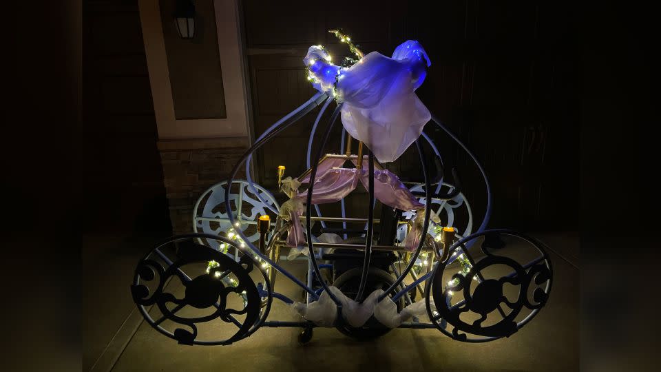 Cinderella's carriage is a popular costume request. This design is part of WRC's 2023 collection. - Walkin' & Rollin' Costumes