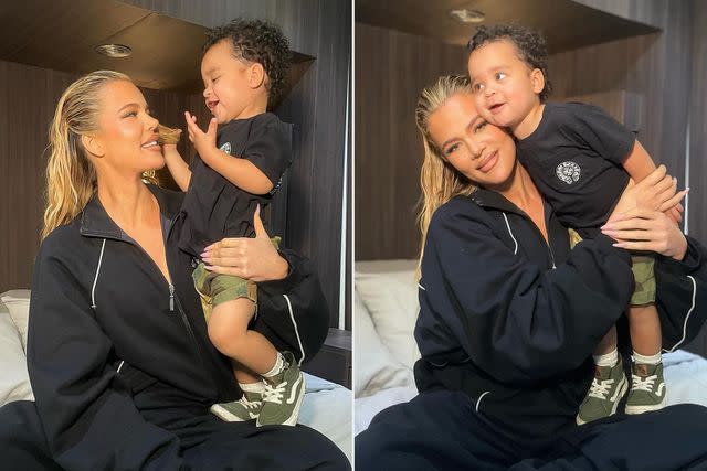 <p>Khloe Kardasdhian/Instagram</p> Khloé Kardashian and her son Tatum.