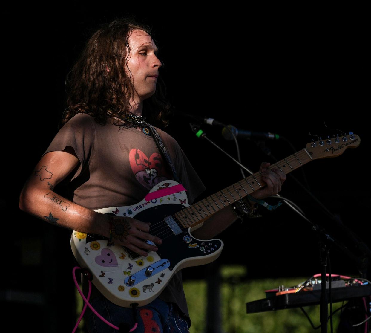 Briston Maroney performs during Hinterland Music Festival in Iowa on Aug. 5, 2022. Maroney started playing music on Knoxville streets before auditioning for "American Idol" and later breaking out as a solo indie rock songwriter upon moving to Nashville.