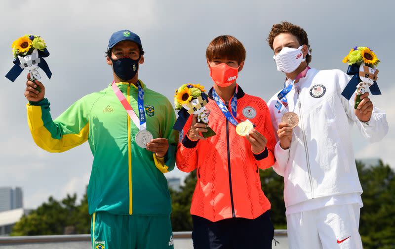 Skateboarding - Men's Street - Medal Ceremony