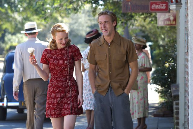 <p>Melissa Moseley/New Line/Kobal/Shutterstock </p> Rachel McAdams and Ryan Gosling in 'The Notebook'