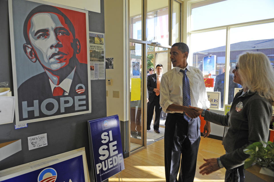 Barack Obama in October 2008