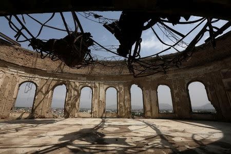 The ruins of the Darul Aman palace are seen in Kabul, Afghanistan, June 2, 2016. REUTERS/Omar Sobhani