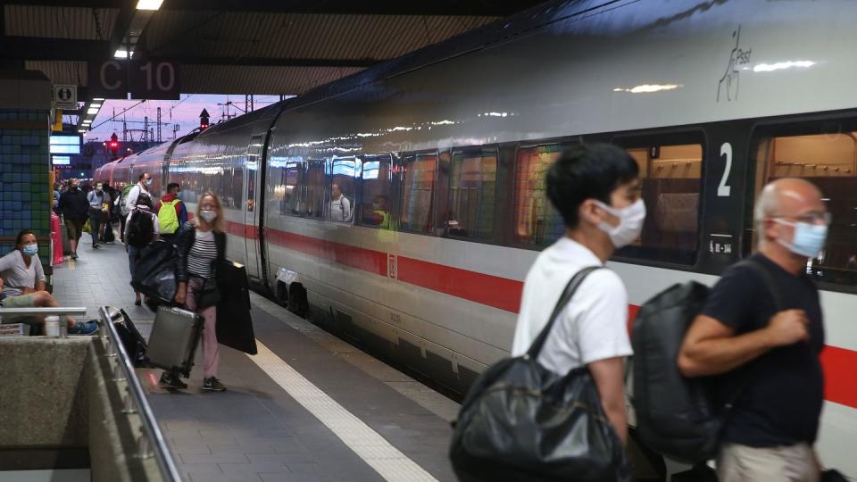 Im Düsseldorfer Hauptbahnhof.