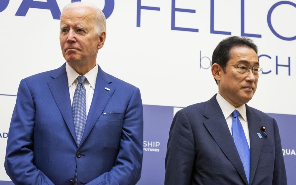 US President Joe Biden with Japan's Prime Minister Fumio Kishida - Getty