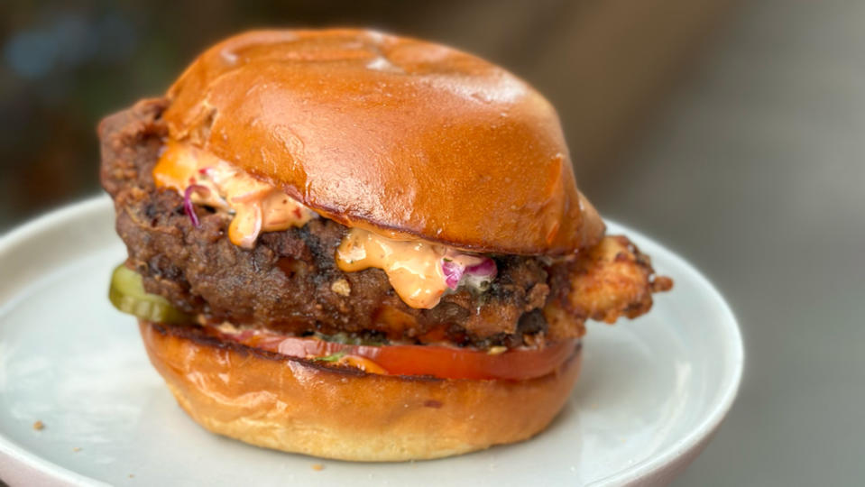 Fried Chicken Sandwich, Augie’s on Main, Santa Monica