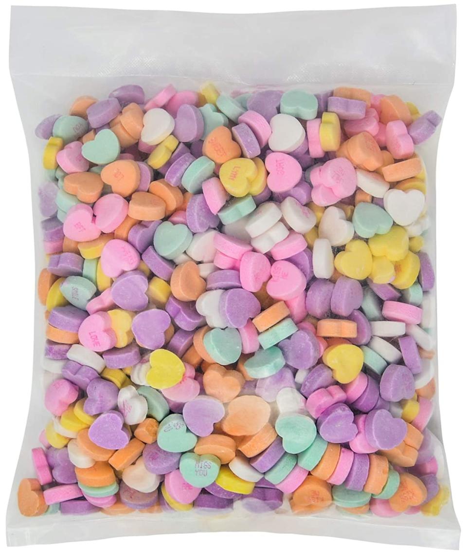 valentine's day candy by the cup small conversation hearts