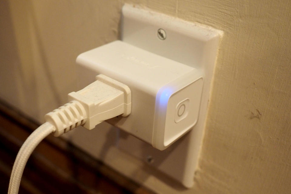 The TP-Link Kasa Smart Wi-Fi plug is especially useful with outlets in awkward locations!