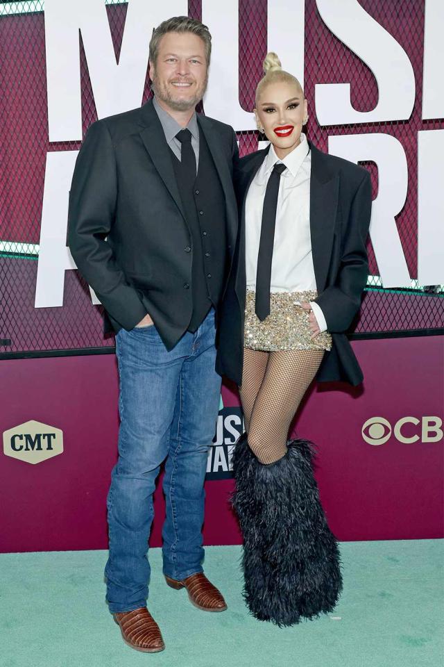 See Gwen Stefani and Blake Shelton Suit Up for the 2023 CMT Awards Red
