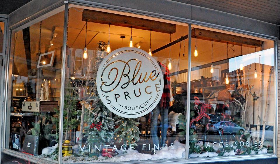 The Blue Spruce Boutique on East Liberty Street won the Most Beautiful award in 2021 during Window Wonderland.