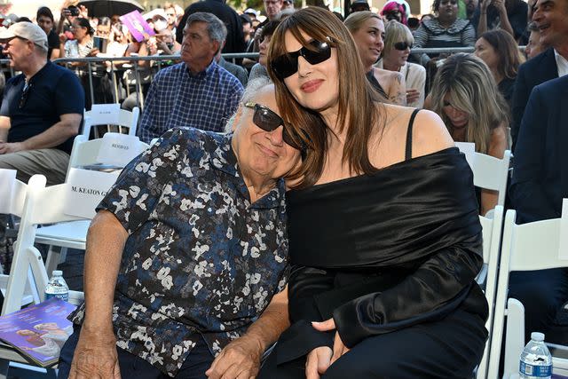 <p>Michael Buckner/Variety via Getty</p> Danny DeVito and Monica Bellucci