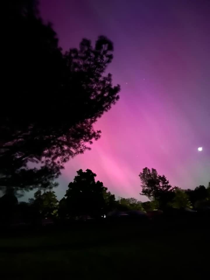 Northern lights seen at Virginia Kendall Park in Peninsula Friday night heading into Saturday morning, May 11, 2024.