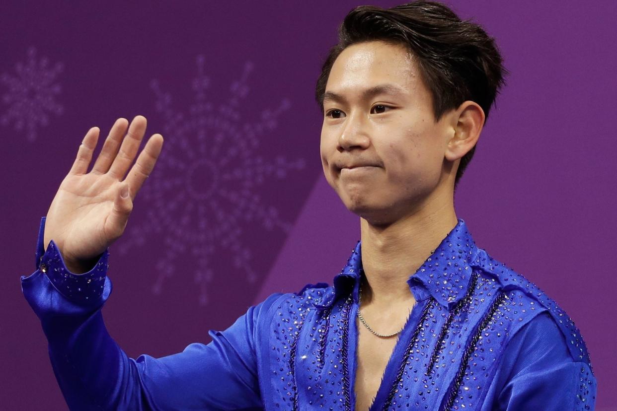 Figure skater Denis Ten, of Kazakhstan, at the 2018 Winter Olympics in South Korea: AP